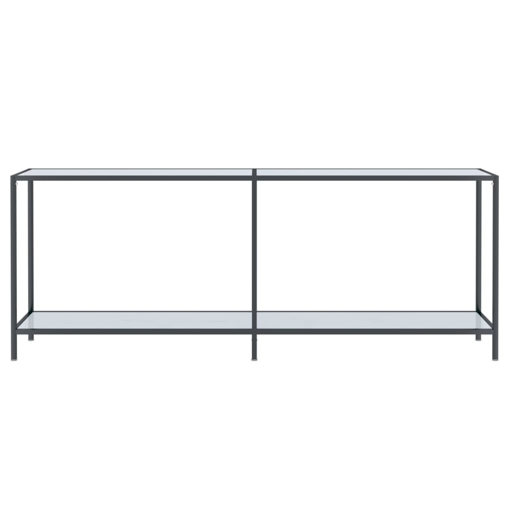 Konzolni stol bijeli 200 x 35 x 75,5 cm od kaljenog stakla