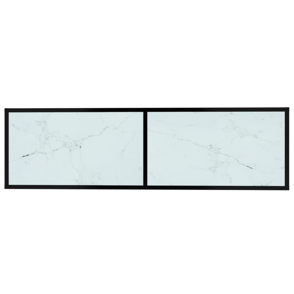 TV ormarić boja bijelog mramora 140x40x40,5 cm kaljeno staklo