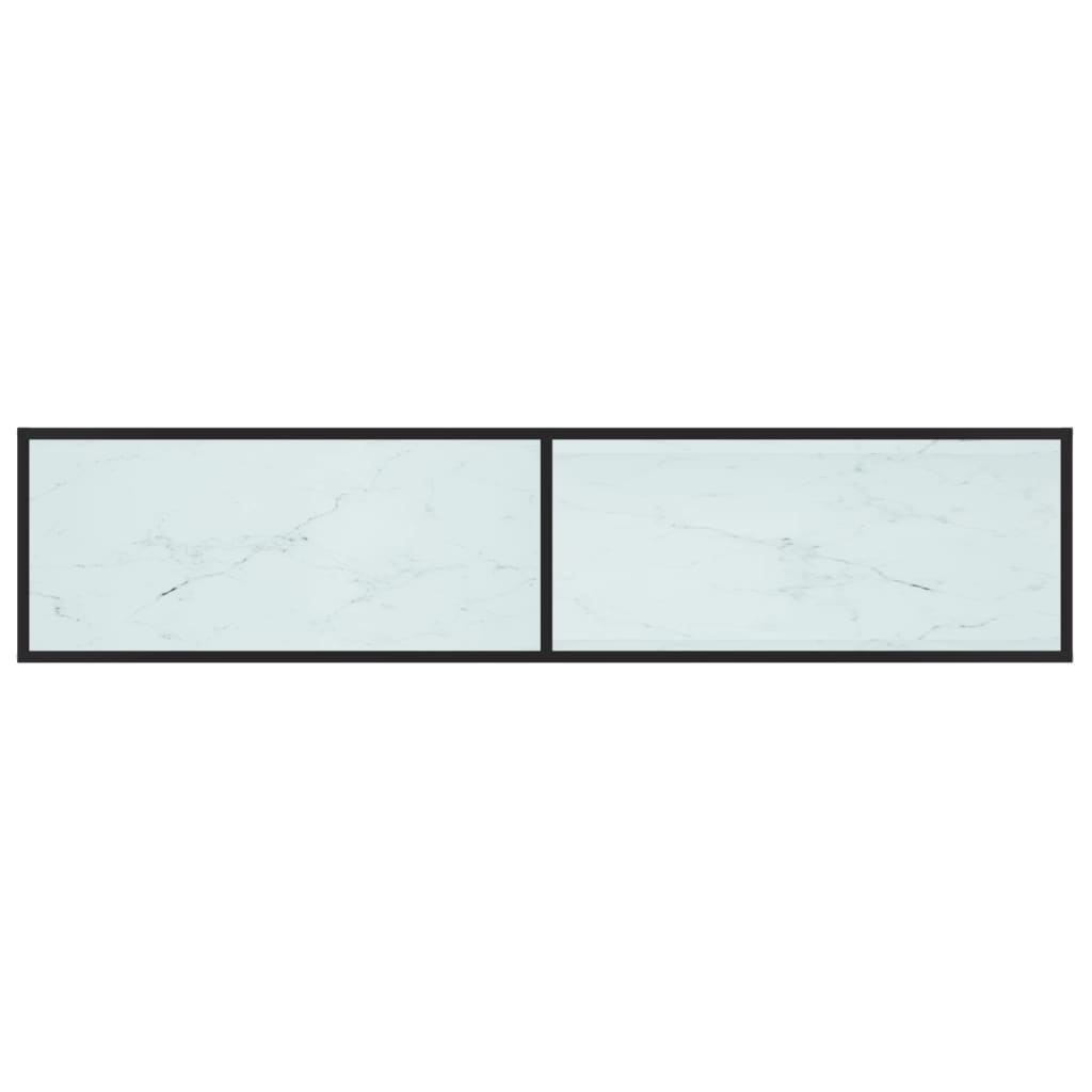 TV ormarić boja bijelog mramora 180x40x40,5 cm kaljeno staklo