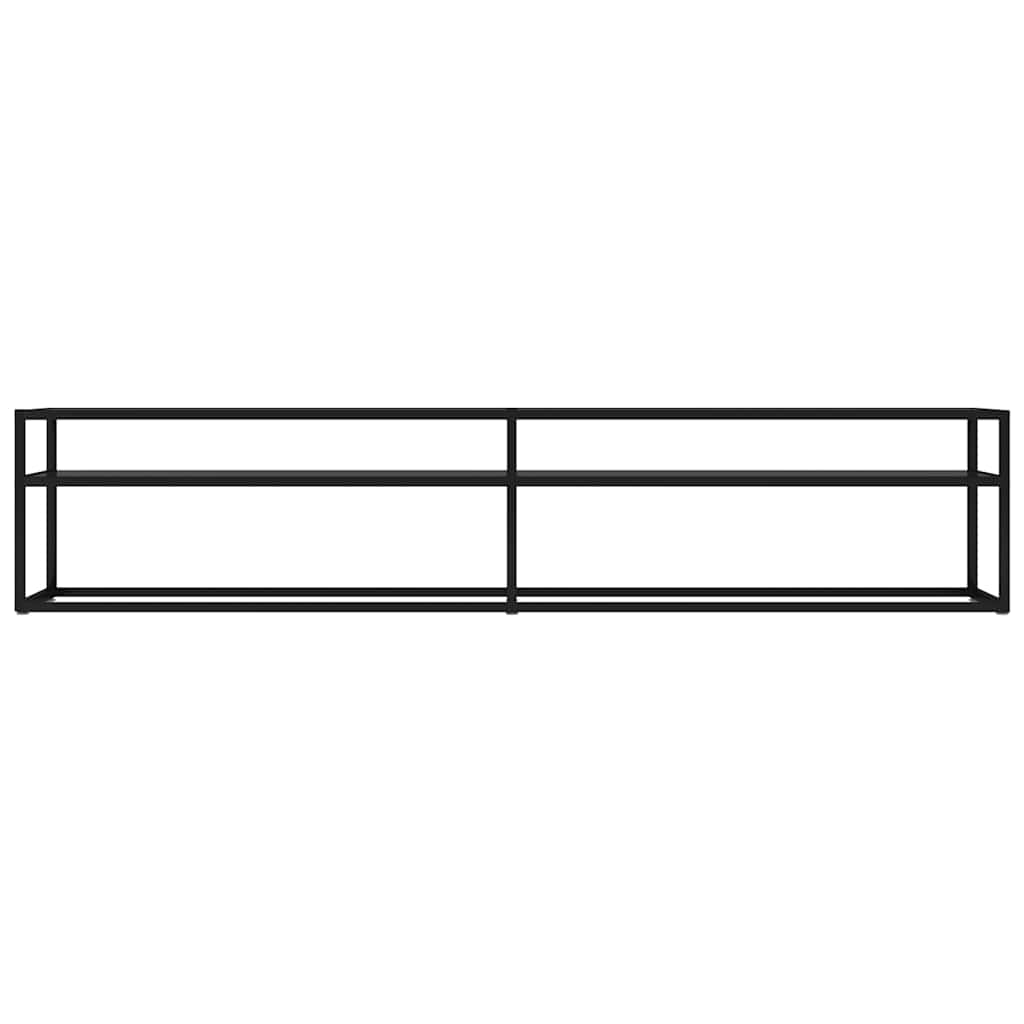 TV ormarić crni 200 x 40 x 40,5 cm od kaljenog stakla