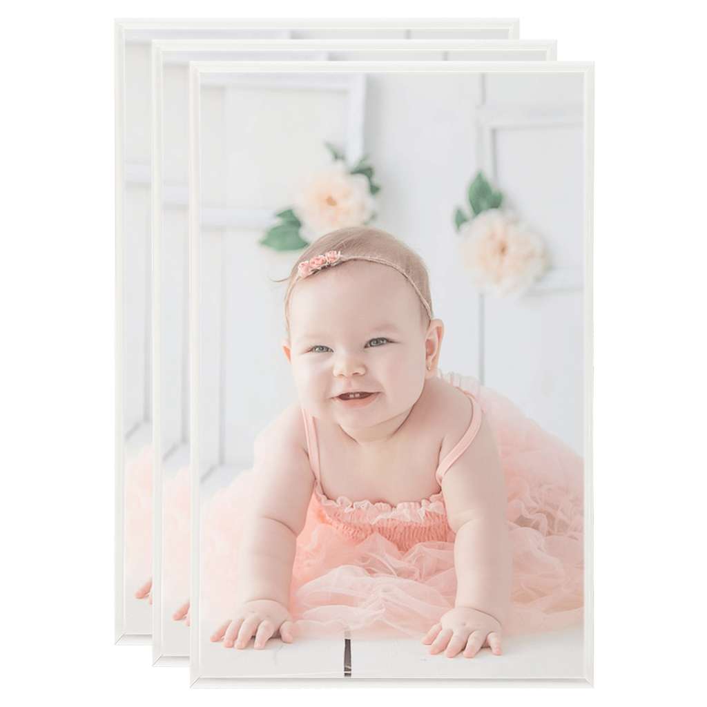 Okviri za fotografije 3 kom za stol srebrni 13 x 18 cm MDF