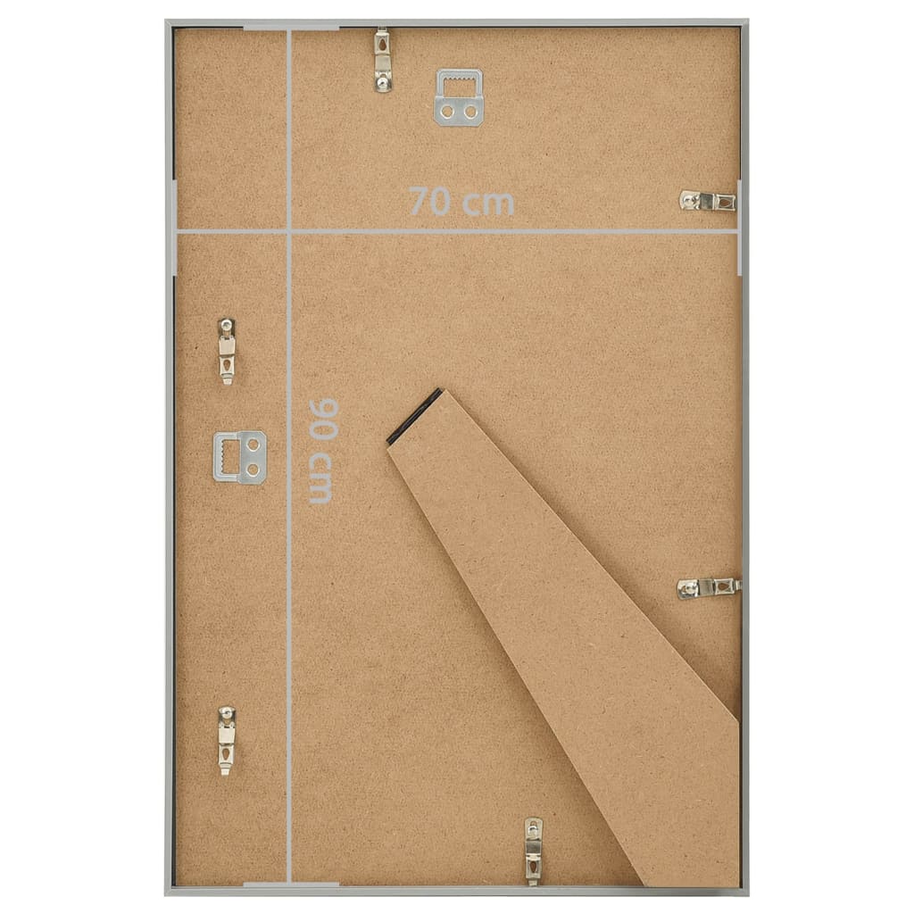Okviri za fotografije 5 kom za zid i stol srebrni 70x90 cm MDF