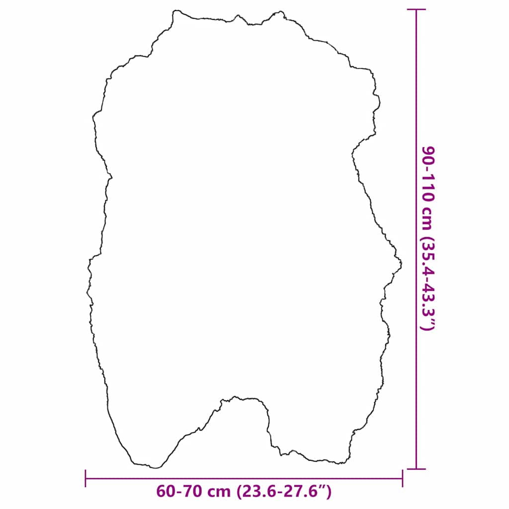 Navlaka za stolicu od islandske ovčje kože crna 70 x 110 cm