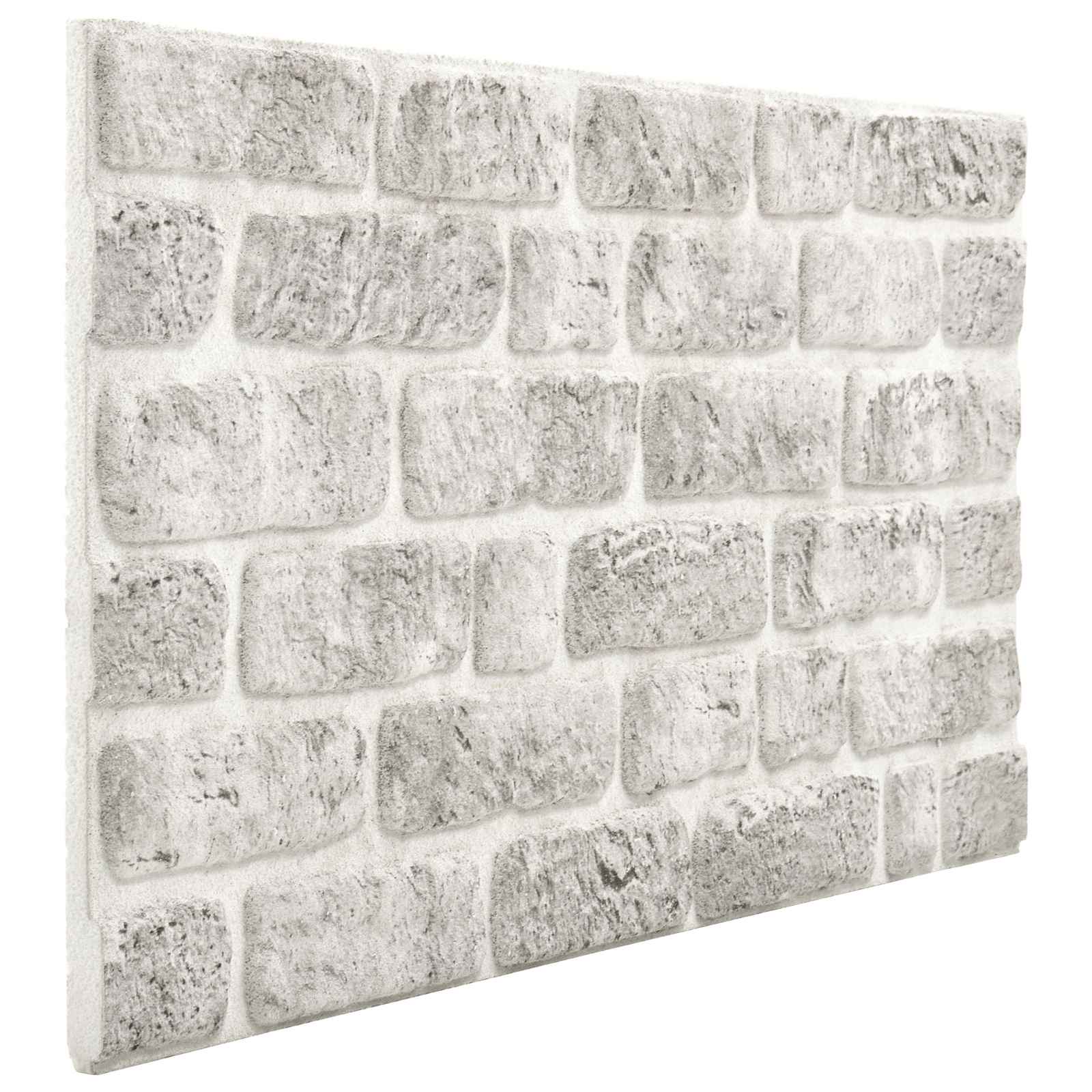 Zidne panele 10 pcs Svjetlosiva 100 x 50 cm EPS pjena