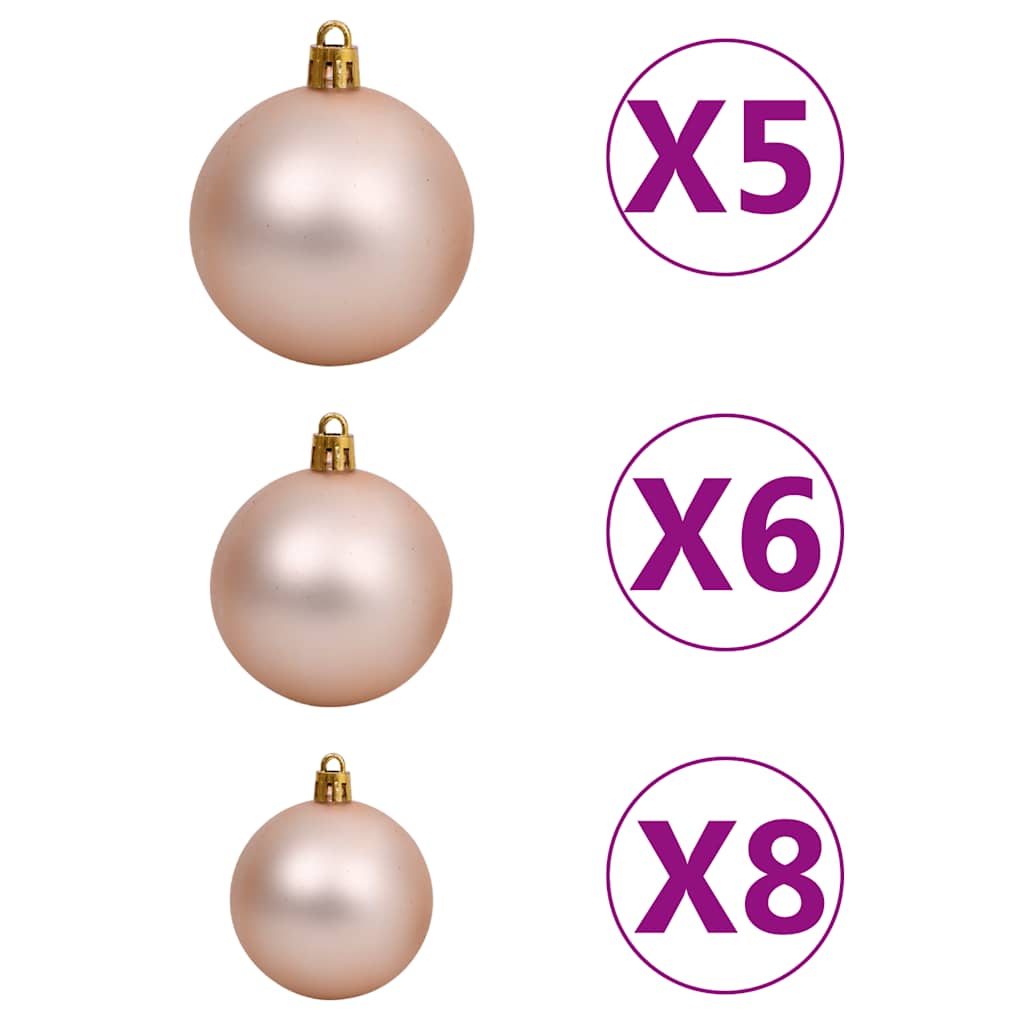 Umjetno drvce kavkaška jela LED s kuglicama zeleno 150 cm