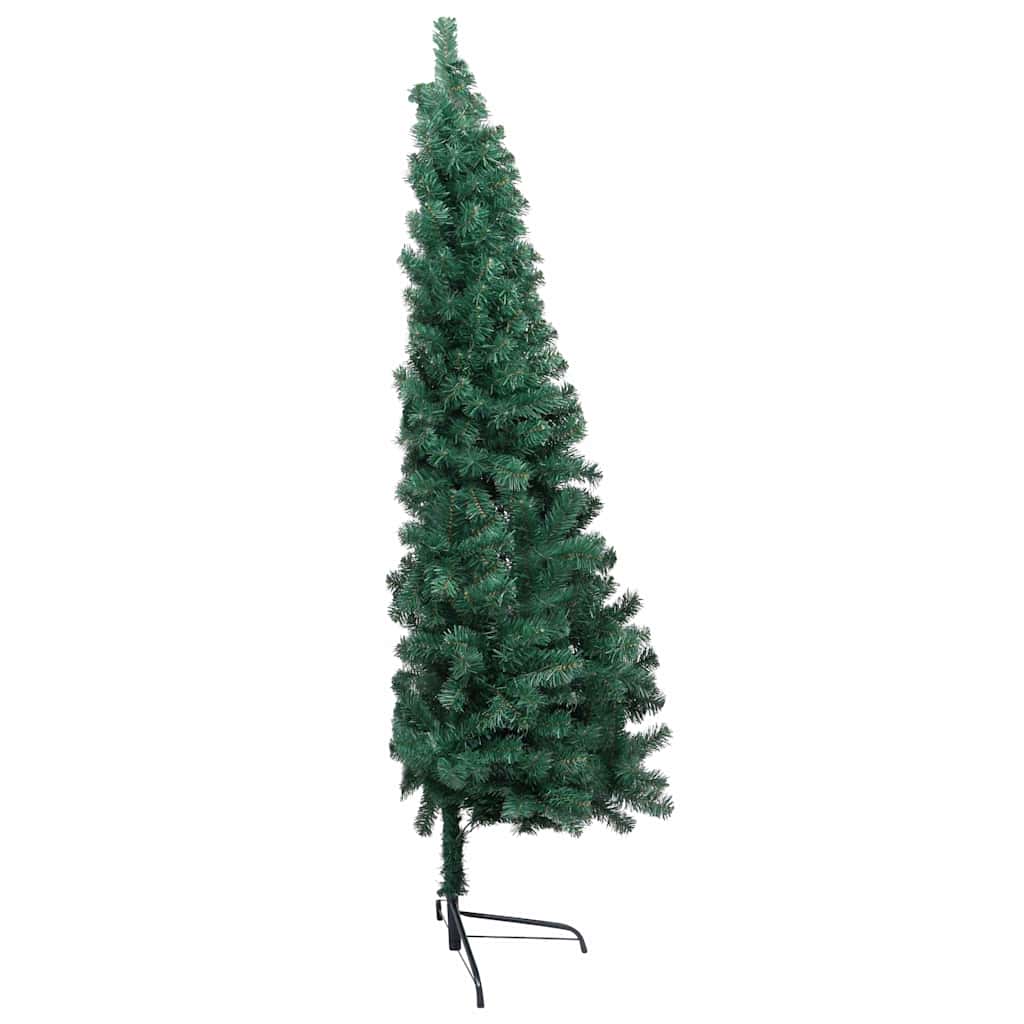Umjetna osvijetljena polovica božićnog drvca zelena 240 cm