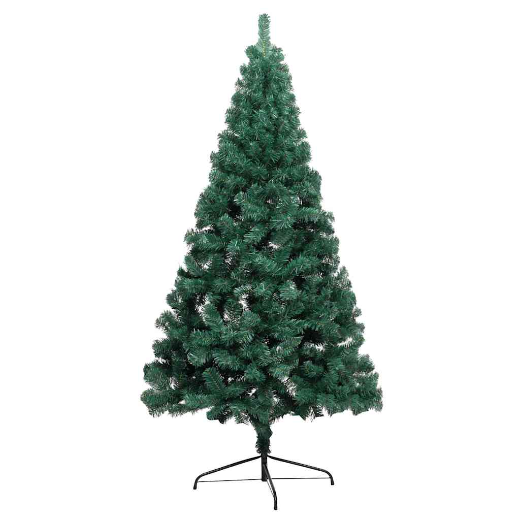 Umjetna osvijetljena polovica božićnog drvca zelena 240 cm