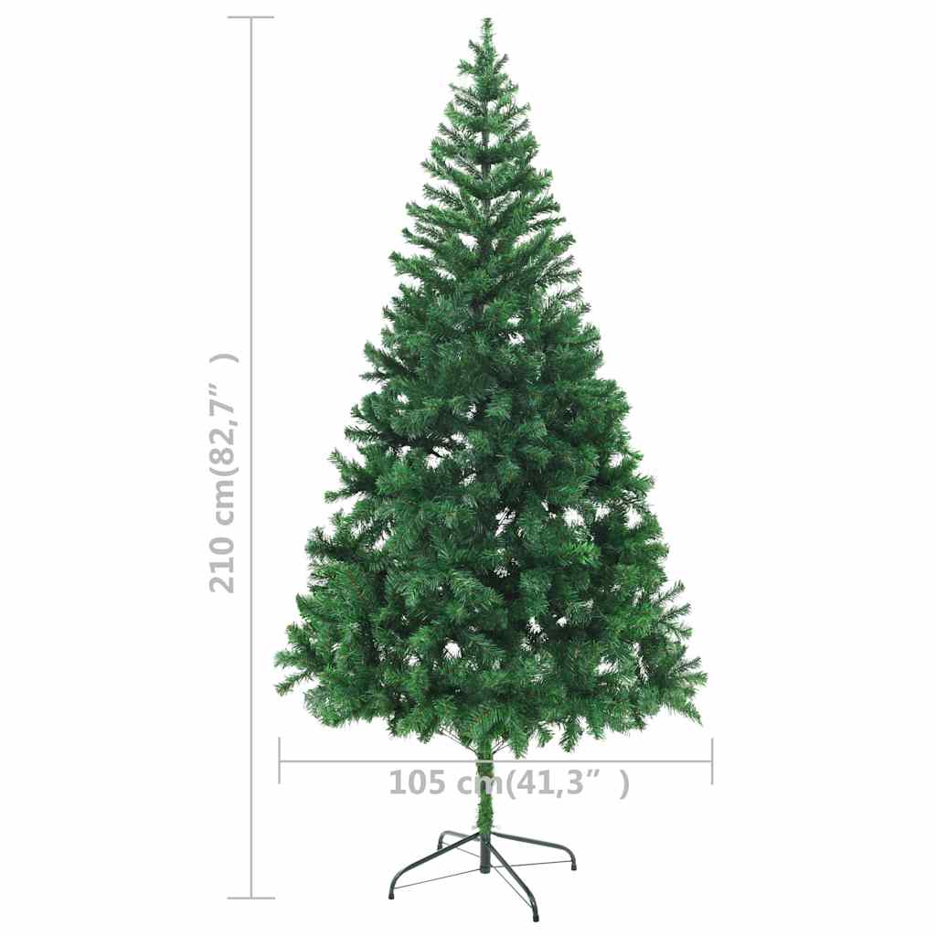 Umjetno osvijetljeno božićno drvce s kuglicama 210 cm 910 grana