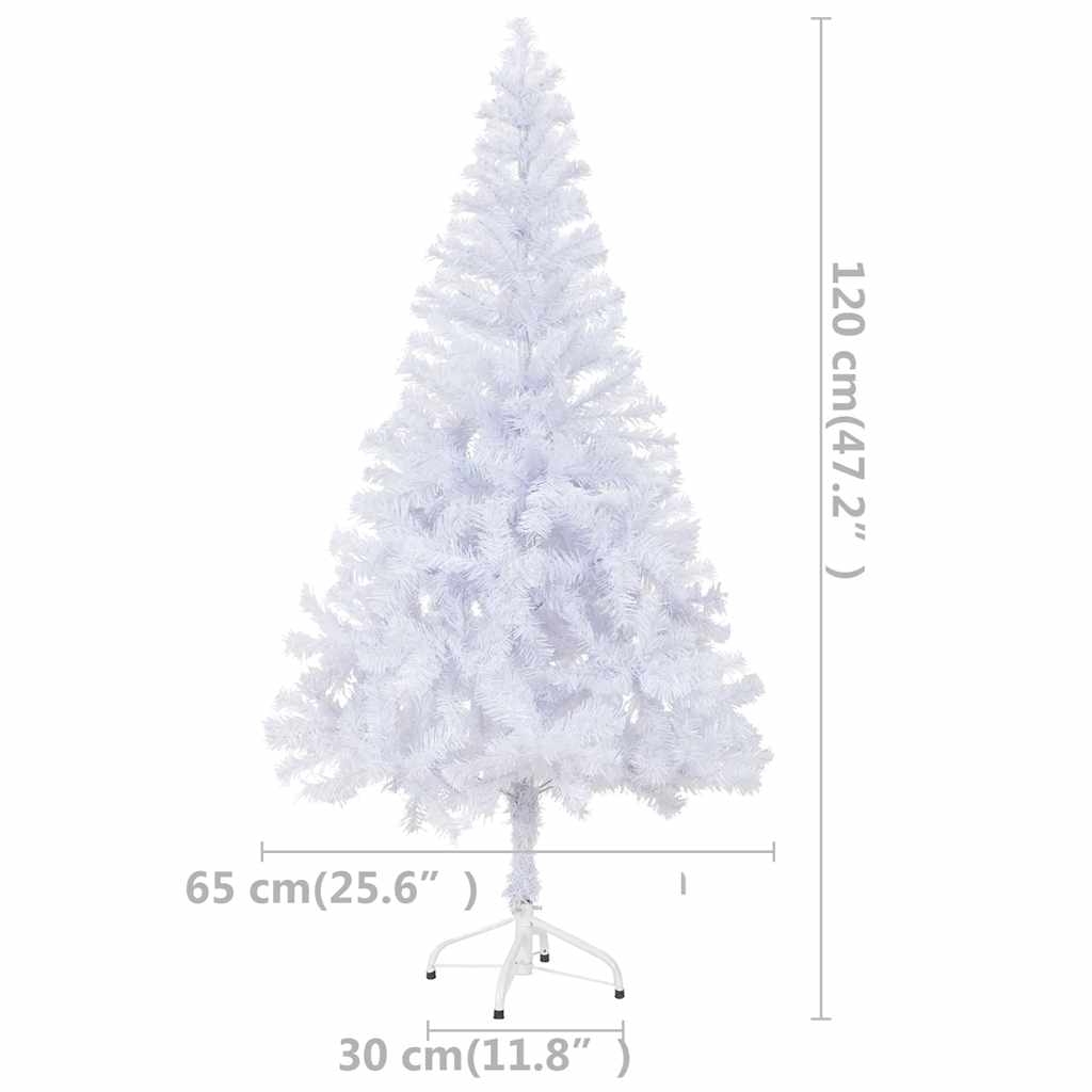 Umjetno osvijetljeno božićno drvce s kuglicama 120 cm 230 grana