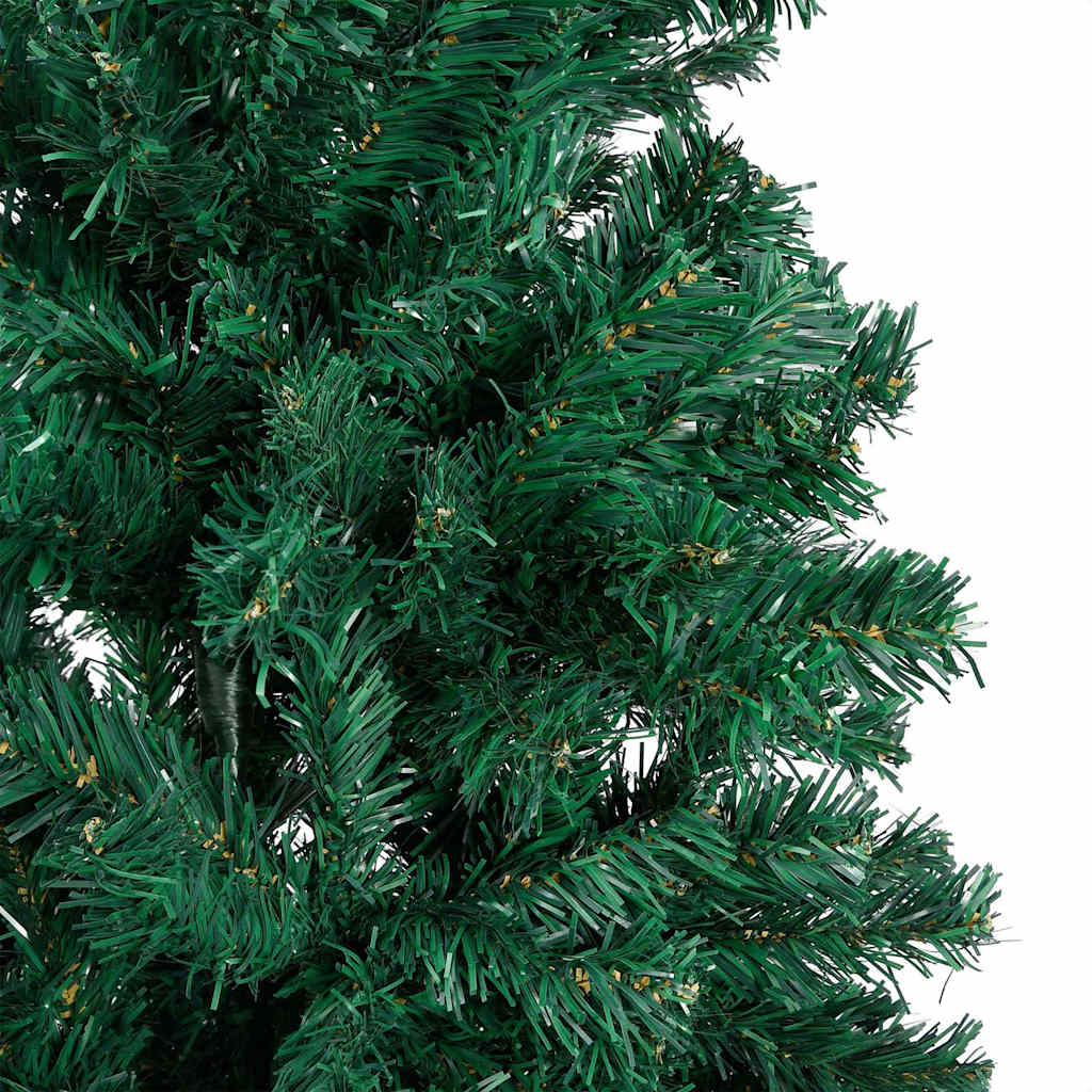 Umjetno osvijetljeno božićno drvce s kuglicama zeleno 210cm PVC