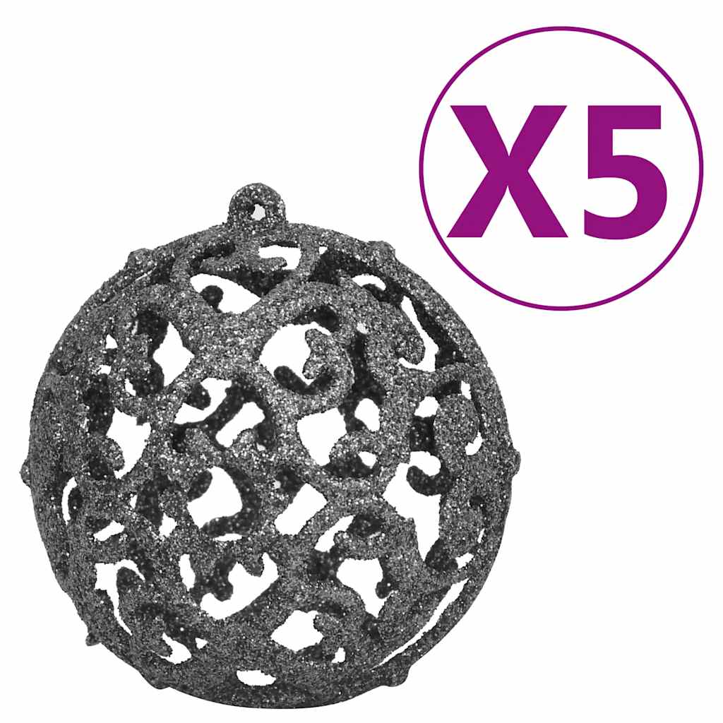 Umjetno osvijetljeno božićno drvce s kuglicama bijelo 120 cm