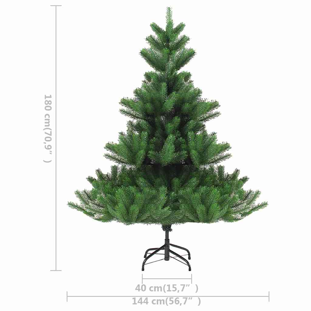 Umjetno drvce kavkaška jela LED s kuglicama zeleno 180 cm
