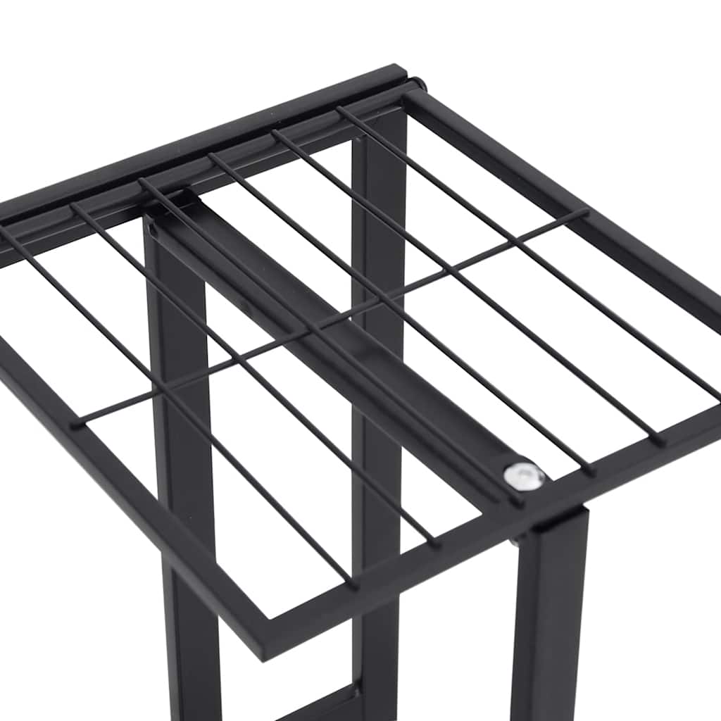 Stalak za cvijeće s 5 razina 43 x 22 x 98 cm crni metalni