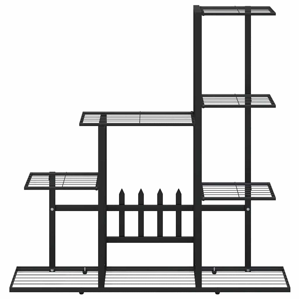 Stalak za cvijeće 94,5 x 25 x 88 cm crni metalni