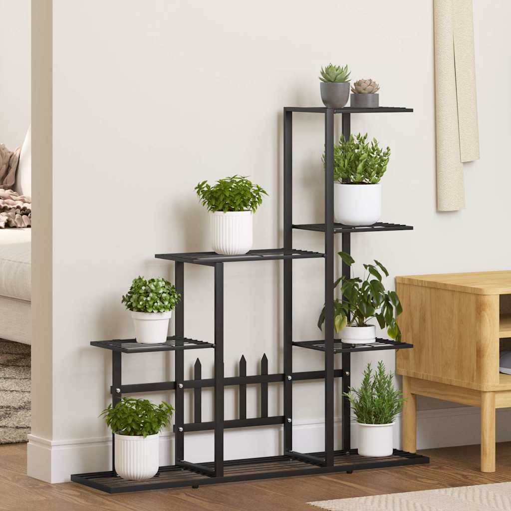 Stalak za cvijeće 94,5 x 25 x 88 cm crni metalni