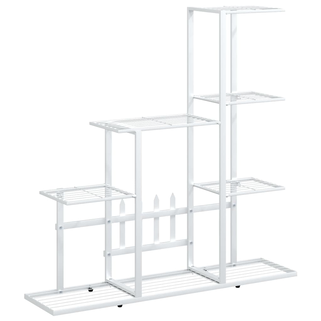 Stalak za cvijeće 94,5 x 25 x 88 cm bijeli metalni