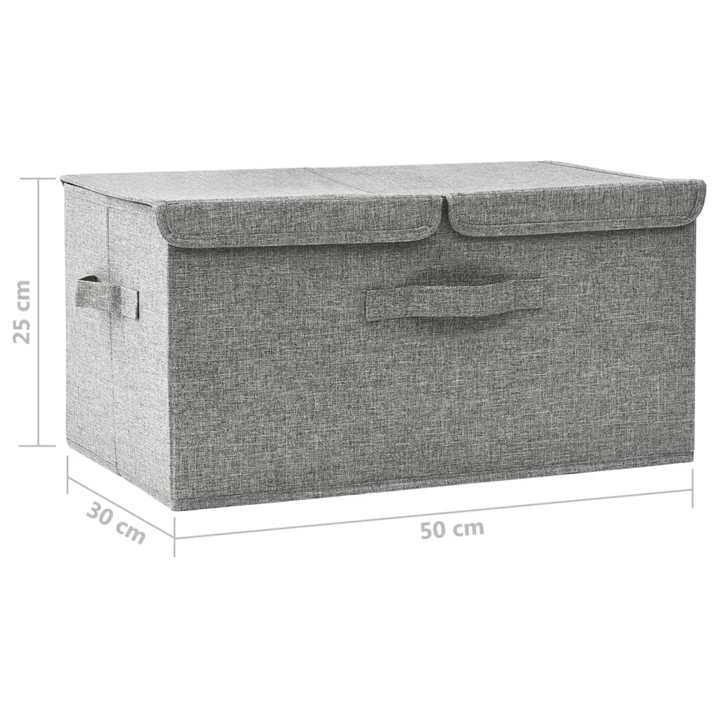 Kutija za pohranu od tkanine 50 x 30 x 25 cm siva