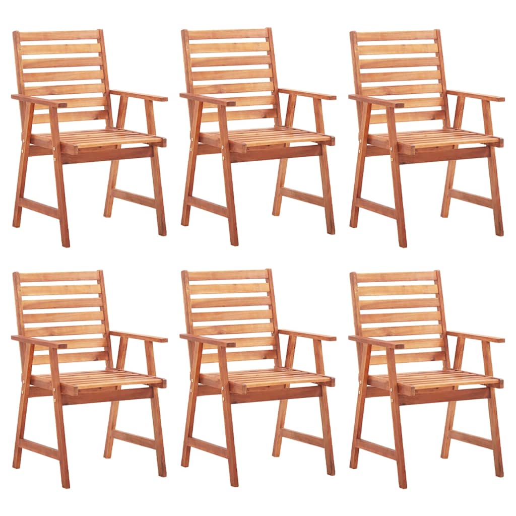 Vrtne blagovaonske stolice s jastucima 6 kom od bagremovog drva Tupe