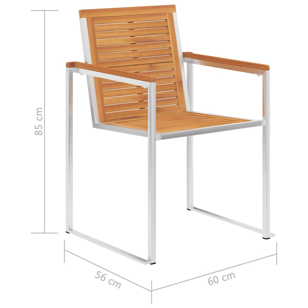Vrtne stolice s jastucima 4 kom od masivnog bagremovog drva