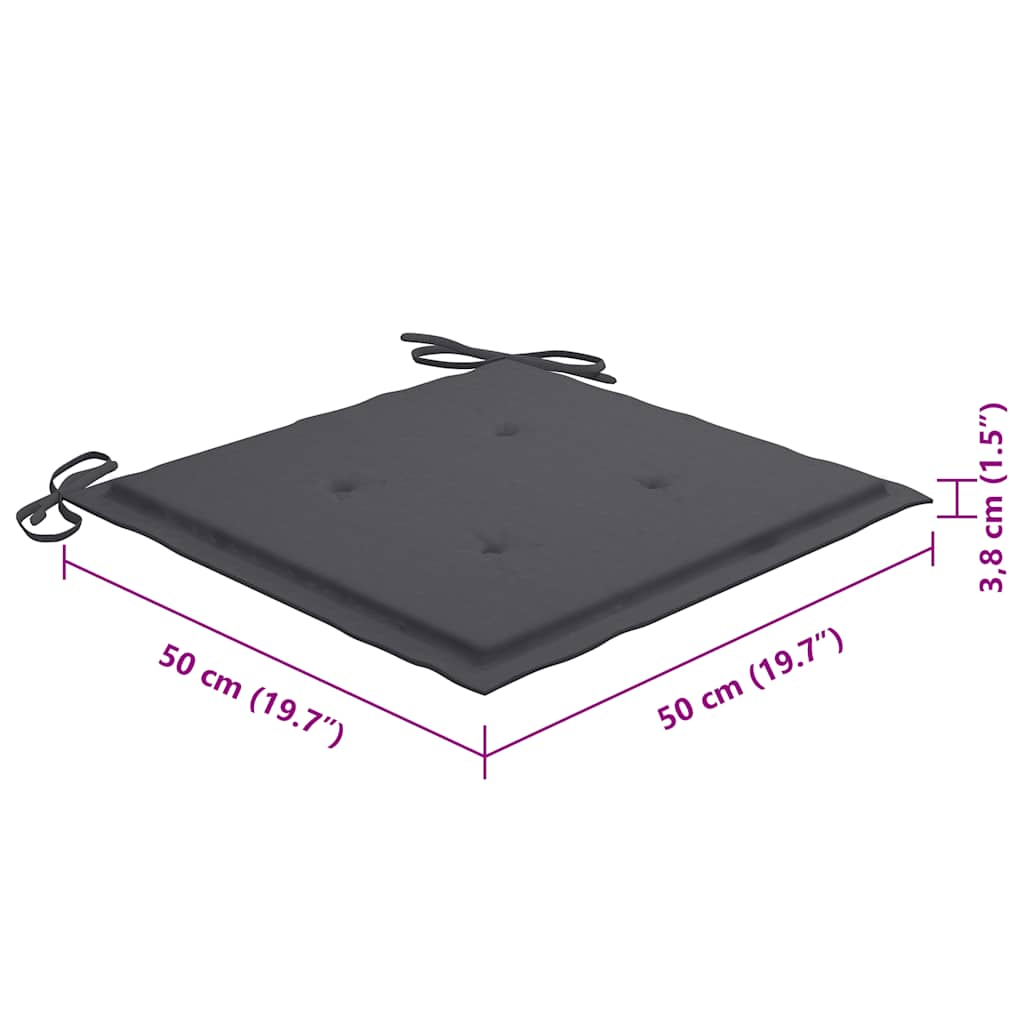 Vrtne stolice s jastucima 6 kom od masivnog bagremovog drva