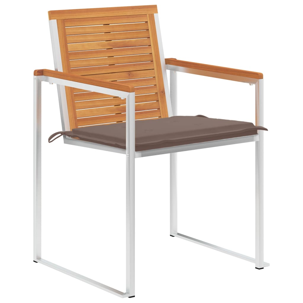 Vrtne stolice s jastucima 6 kom od masivnog bagremovog drva