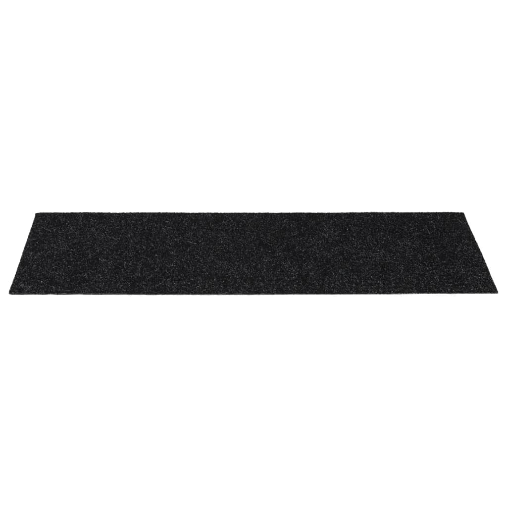 Prostirke za stepenice samoljepljive 15 kom 60x25 cm crne pravokutne