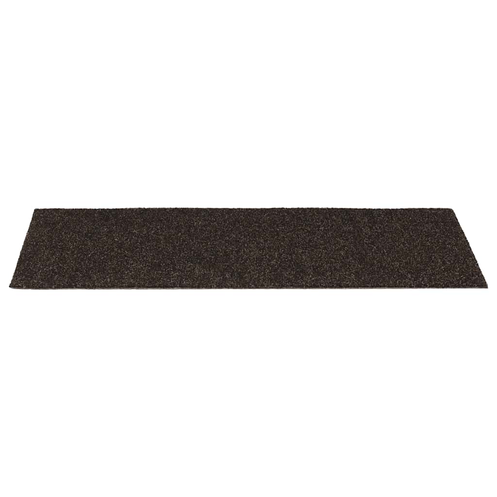 Prostirke za stepenice samoljepljive 15 kom 60x25 cm tamnosmeđe pravokutne