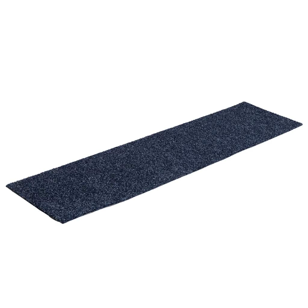 Prostirke za stepenice samoljepljive 15 kom 76x20 cm sivo plave pravokutne