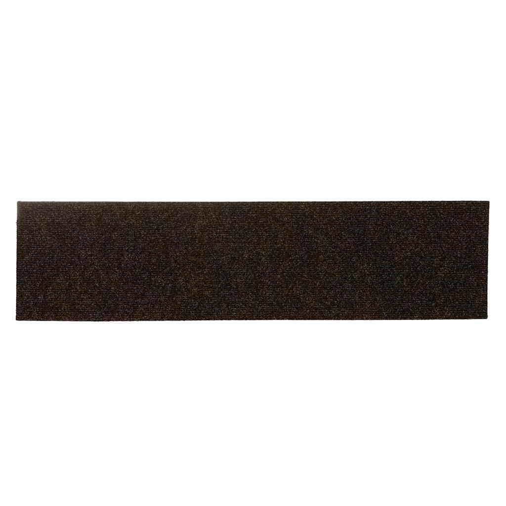 Prostirke za stepenice samoljepljive 15 kom 76x20 cm smeđe pravokutne