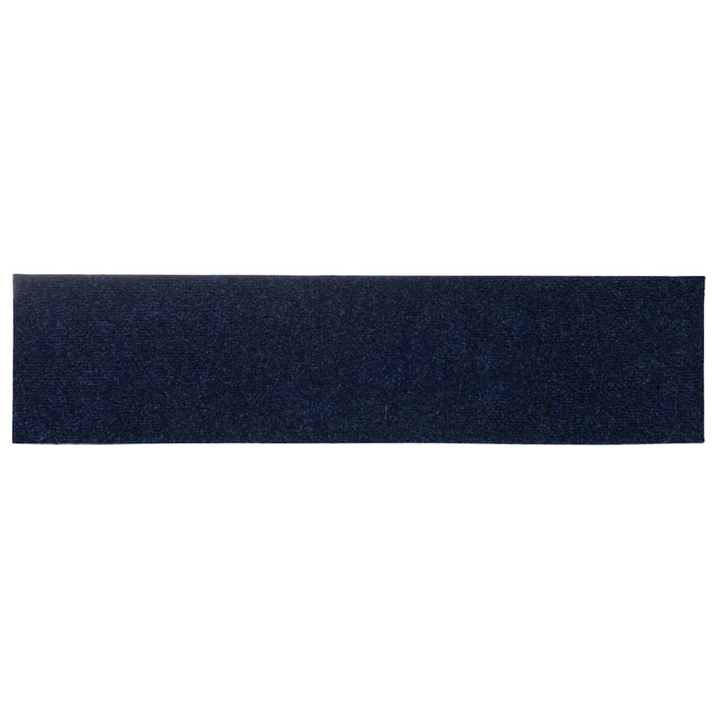 Prostirke za stepenice samoljepljive 15 kom 76x20 cm tamnoplave pravokutne