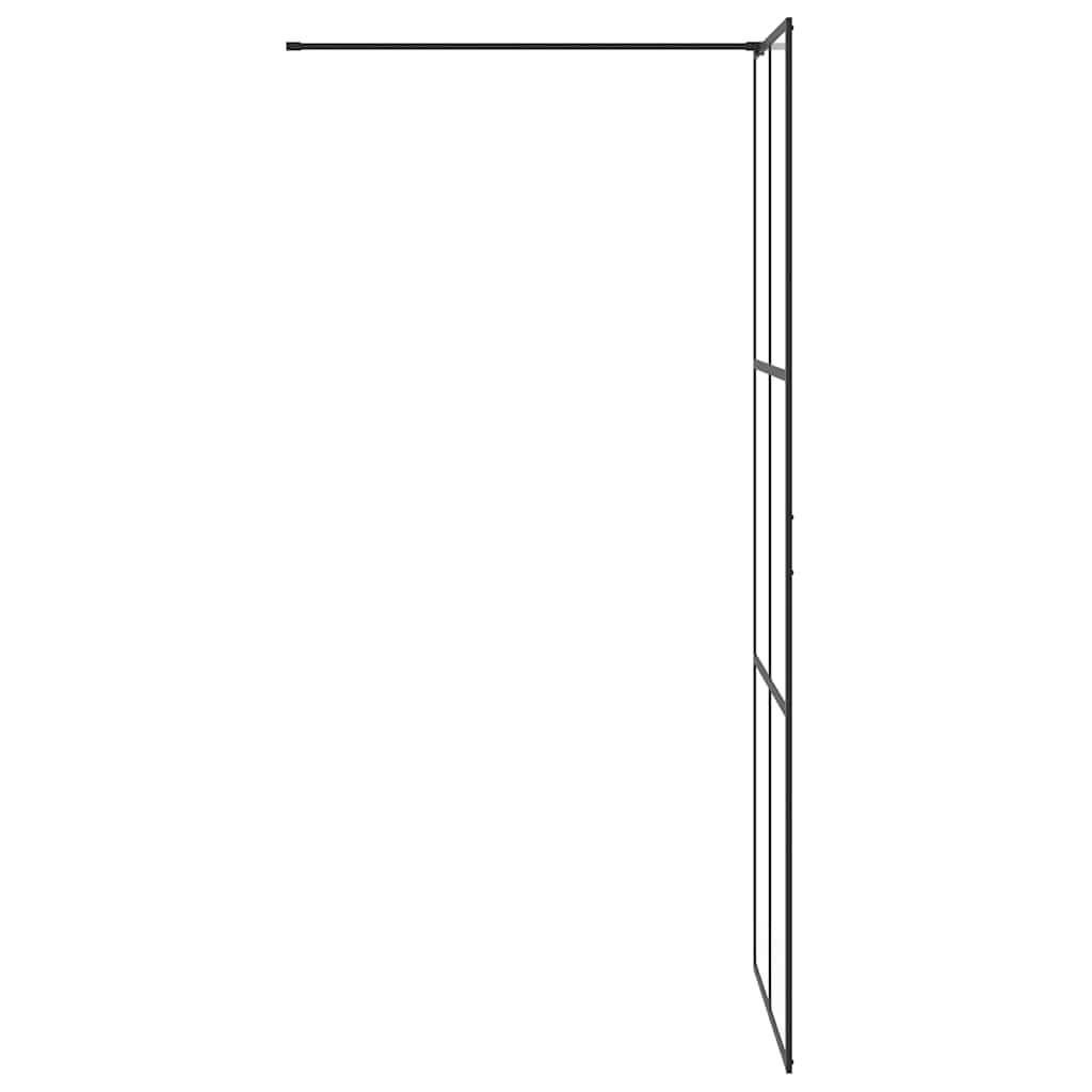 Pregrada za tuširanje s prozirnim staklom ESG 80 x 195 cm crna