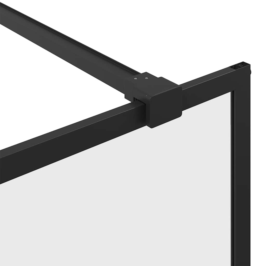 Pregrada za tuširanje s prozirnim staklom ESG 80 x 195 cm crna