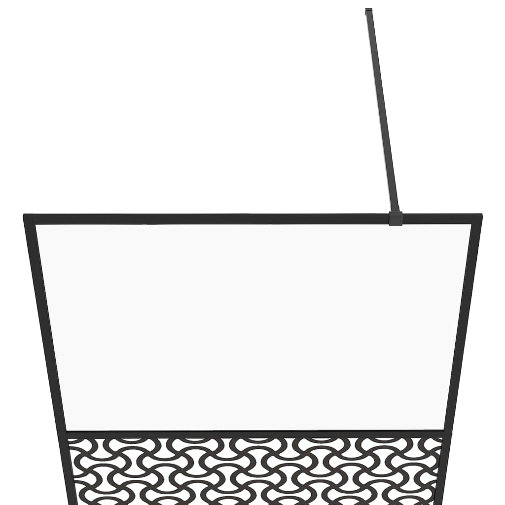 Pregrada za tuširanje s prozirnim staklom ESG 90 x 195 cm crna
