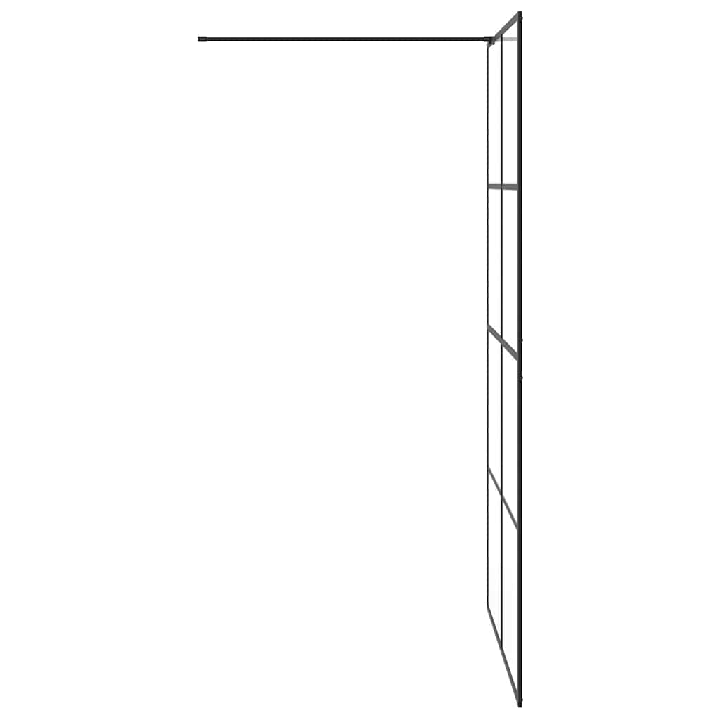 Pregrada za tuširanje s prozirnim staklom ESG 115 x 195 cm crna