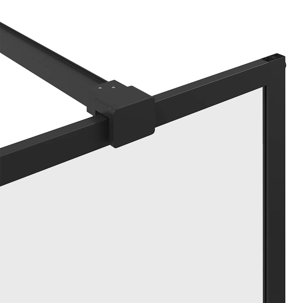 Pregrada za tuširanje s prozirnim staklom ESG 140 x 195 cm crna