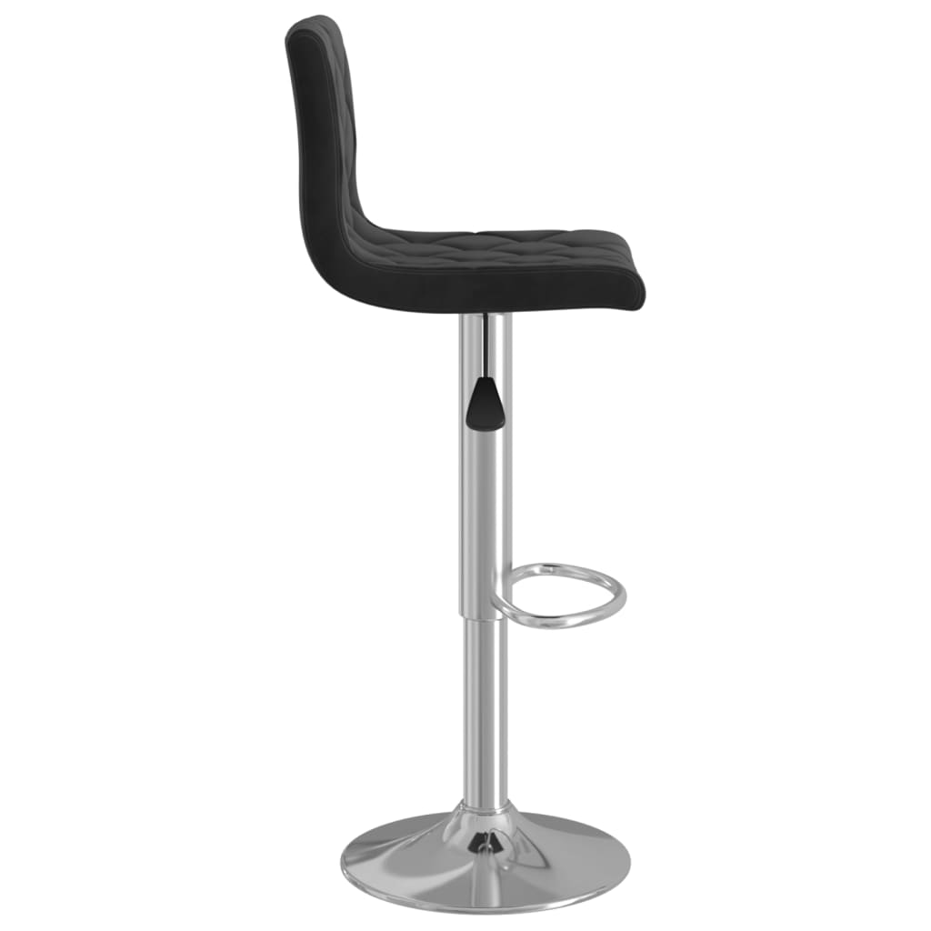 Barski stolci 2 kom crni baršunasti