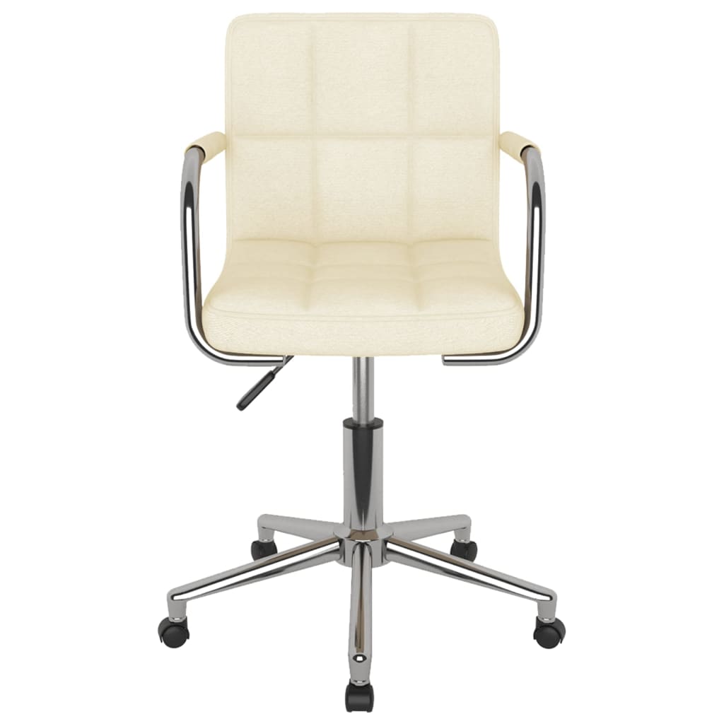 Okretna uredska stolica od tkanine krem