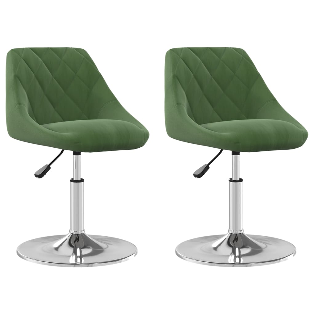 Okretne blagovaonske stolice 2 kom tamnozelene baršunaste