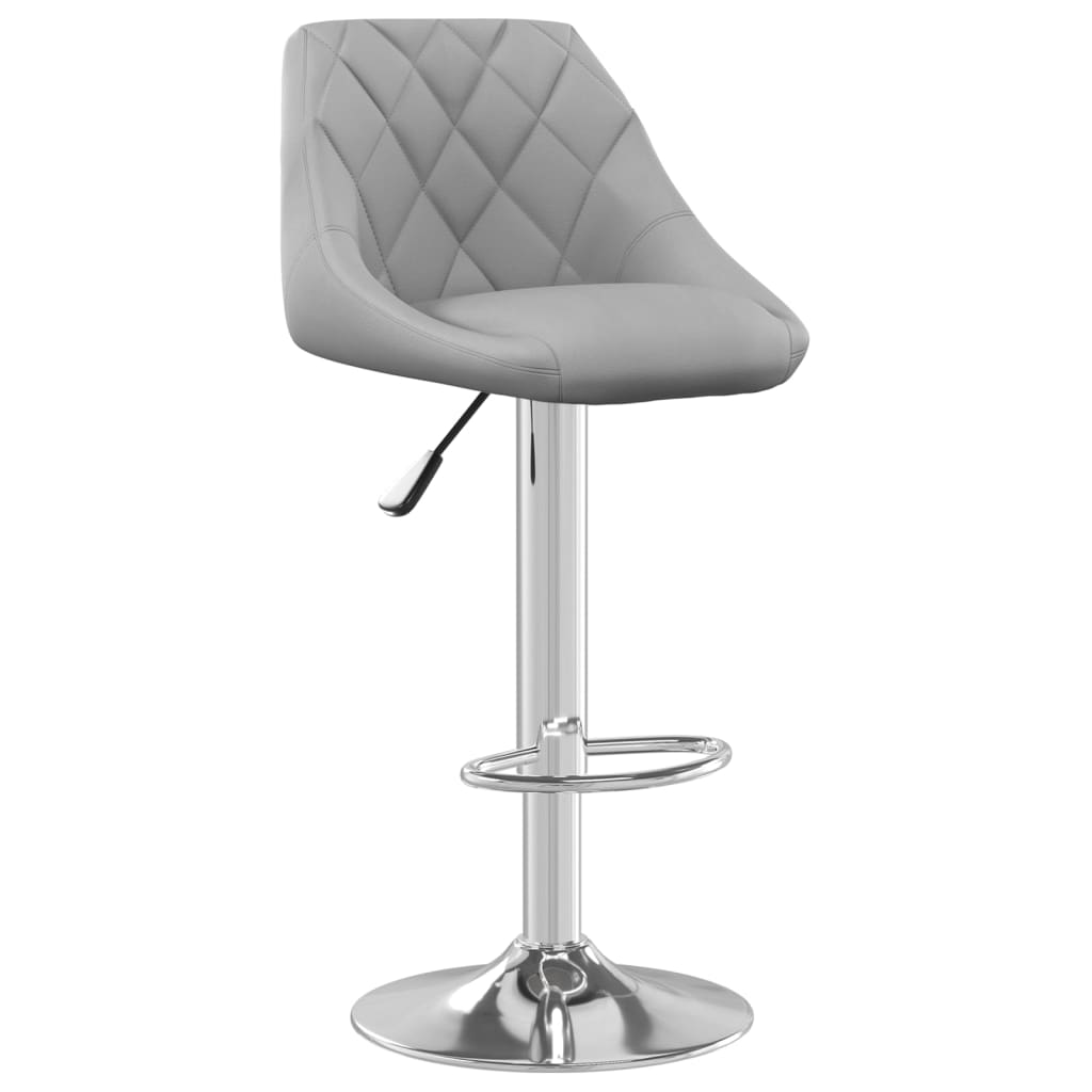 Barski stolci 2 kom svjetlosivi baršunasti
