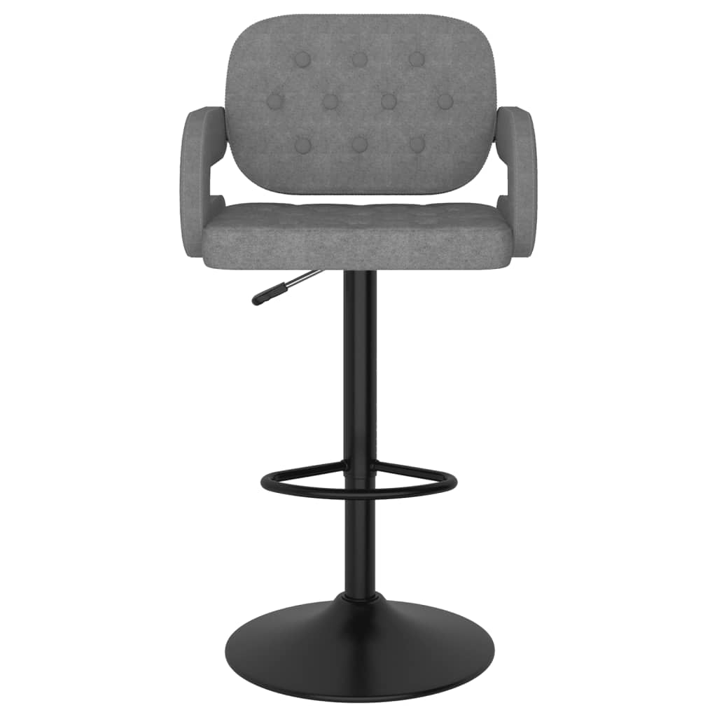 Barski stolci od tkanine 2 kom svjetlosivi
