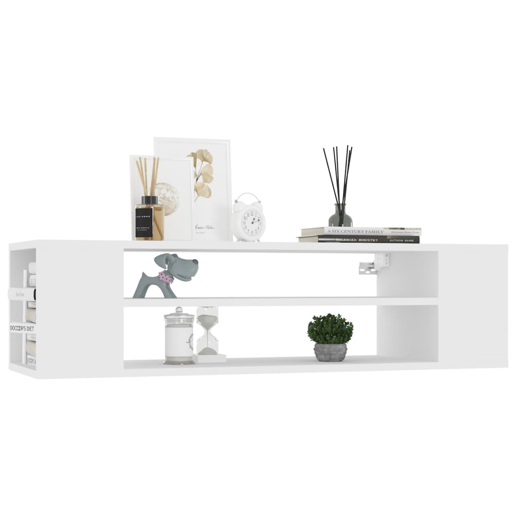 Viseći TV ormarić bijeli 100 x 30 x 26,5 cm konstruirano drvo