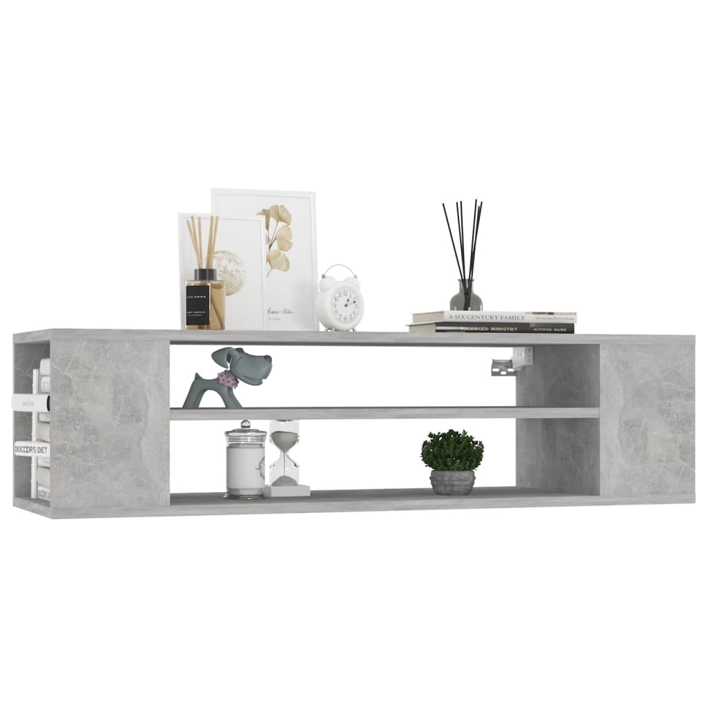 Viseći TV ormarić boja betona 100x30x26,5 cm konstruirano drvo