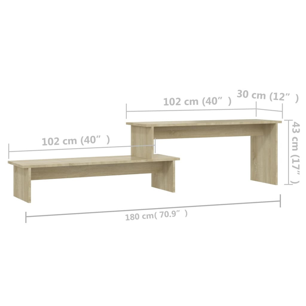 TV ormarić boja hrasta sonome 180x30x43 cm konstruirano drvo