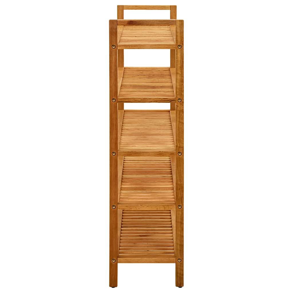 Stalak za obuću s 5 polica 100x27x100 cm od masivne hrastovine
