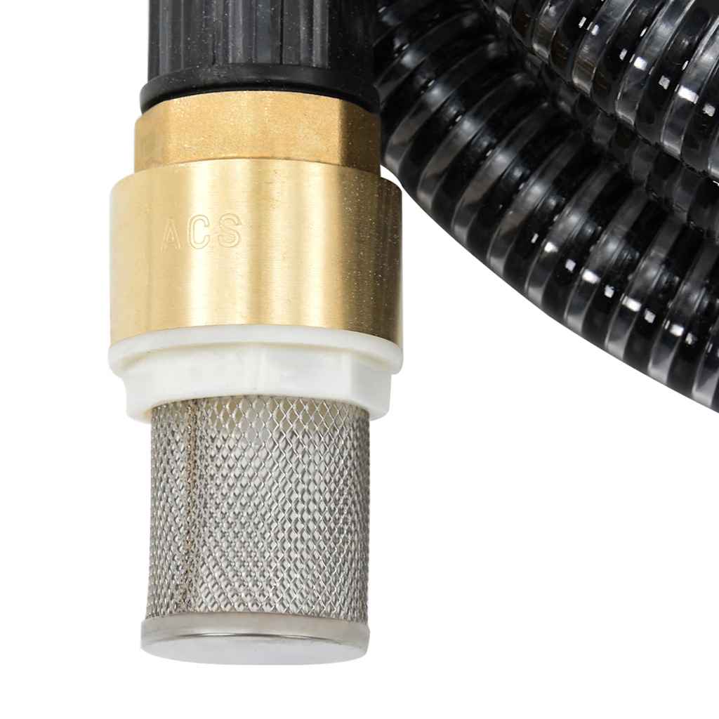 Usisno crijevo s mjedenim priključcima crno 1,1 " 3 m PVC