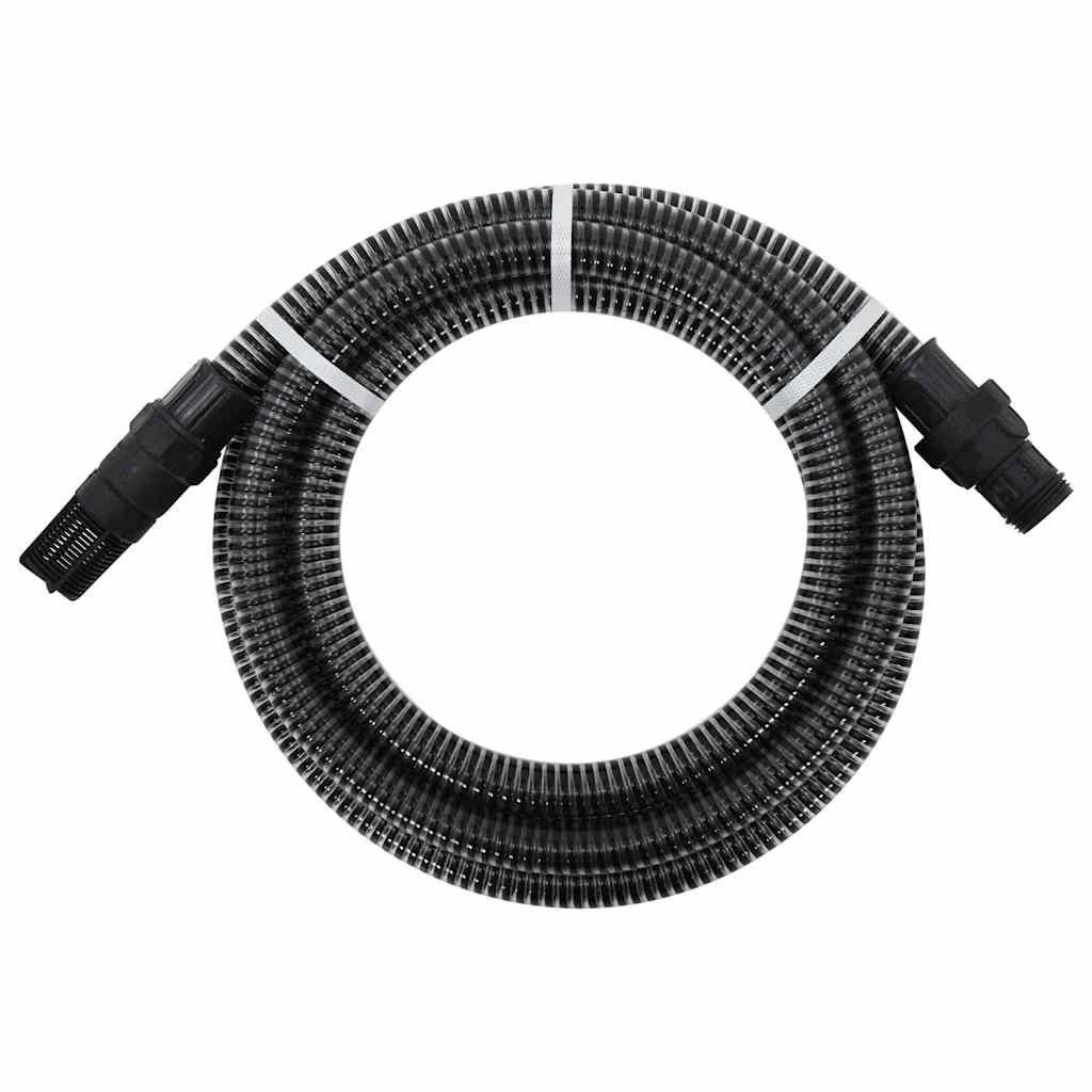 Usisno crijevo s PVC priključcima crno 1 " 4 m PVC