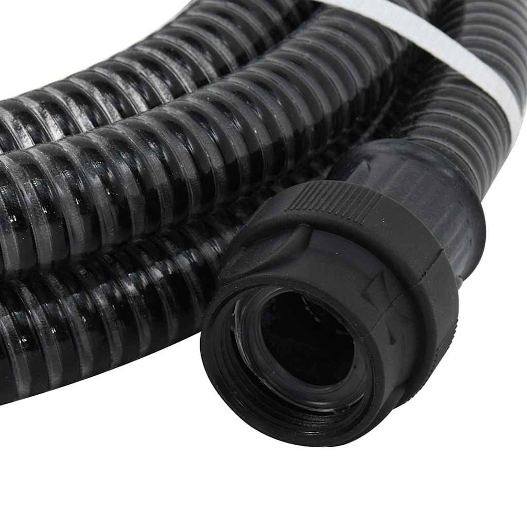 Usisno crijevo s PVC priključcima crno 1 " 7 m PVC