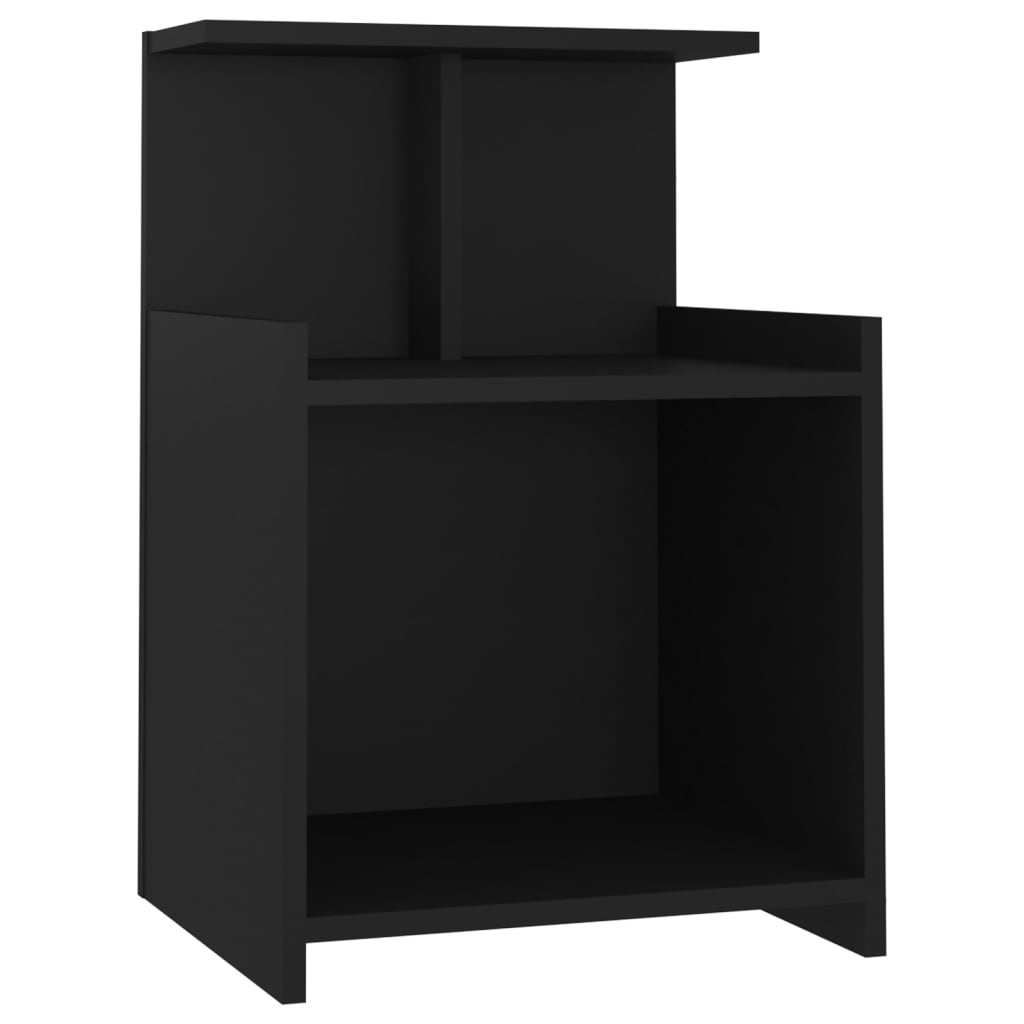 Noćni ormarići 2 kom crni 40 x 35 x 60 cm konstruirano drvo