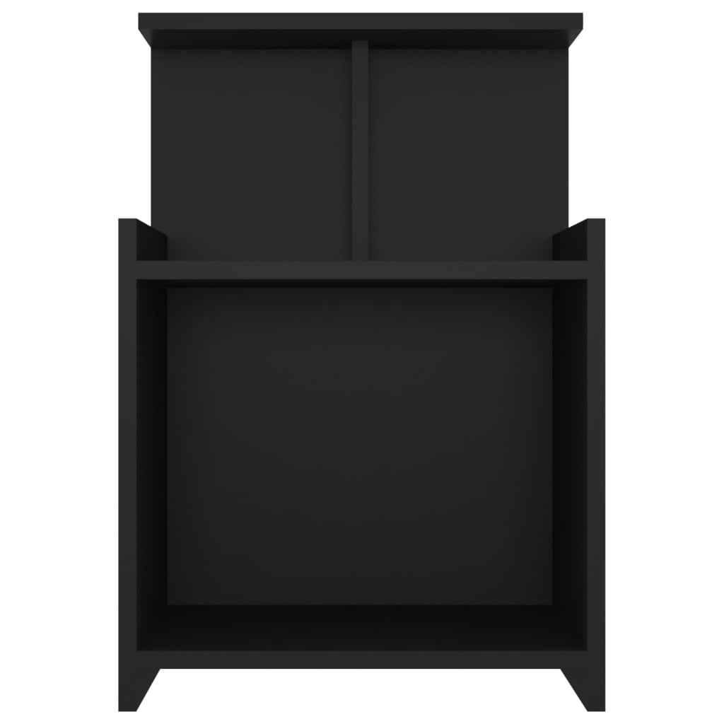 Noćni ormarići 2 kom crni 40 x 35 x 60 cm konstruirano drvo