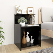 Noćni ormarići 2 kom crni 40 x 35 x 60 cm konstruirano drvo